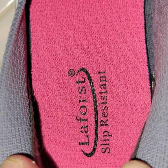 NEW Lilac Gray Laforst Slip On Woven Jazz Shoe w/ Slip Resistant Sole - Picture 3 of 12